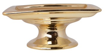 Patera ceramiczna kwadratowa złota duża 21,5x21,5x10 cm - Ewax