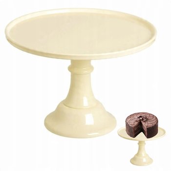 Patera Na Ciasto Owoce Tort Ozdobna Beżowa Na Nóżce Stojak Słodki Stół 24Cm - Inny producent