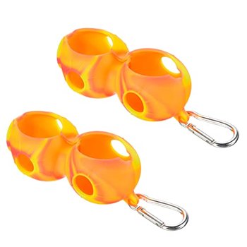 PATIKIL Golf Ball Holder, 2-Pack Żółty Silikonowy Uchwyt na Piłki Golfowe - NIKCORP