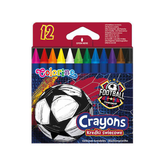 Zdjęcia - Ołówek Patio , Kredki Świecowe Colorino Football 12 Kolorów 