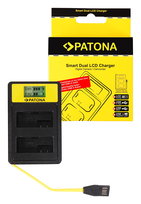 Patona podwójna ładowarka Dual LCD USB do akumulatorów Canon LP-E8