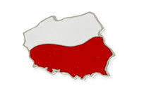 Patriotyczna Przypinka Mapa Polski Flaga