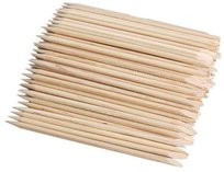 Patyczki Do Skórek Dwustronne Z Drewna Pomarańczowego 100szt