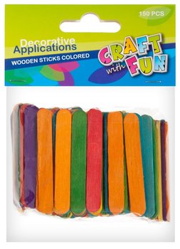 Patyczki drewniane, dekoracyjne kolorowe, Craft With Fun, 384117 - Craft With Fun