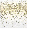 Paw Decor Collection, Serwetki konfetti, złote, 33 cm, 20 szt. - Paw Decor Collection