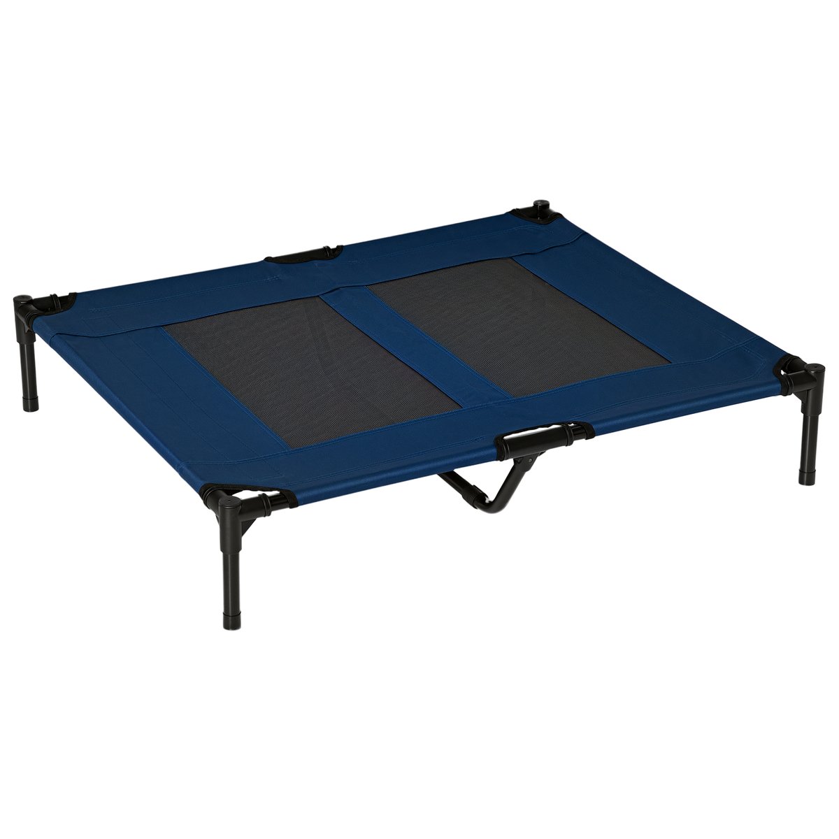 PawHut Outdoor Dog Bed, podwyższone legowisko dla dużych psów, chłodzące legowisko dla zwierząt/kotów ze zmywalną metalową ramą z siatki do