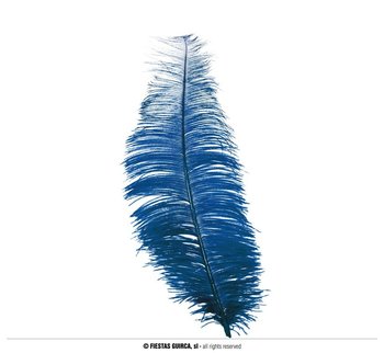 Pawie pióro niebieskie dekoracyjne ozdoba DIY 30cm - ABC