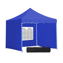 Pawilon Ogrodowy, Składany, Kilka Rodzaji-2,9X2,9 Metrowy-Niebieski-Pawilon+Ściana Boczna+Torba Transportowa