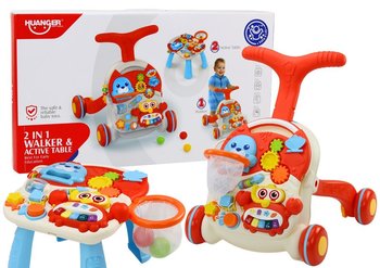 Pchacz Stolik Edukacyjny Interaktywny 2w1 Czerwony - Lean Toys
