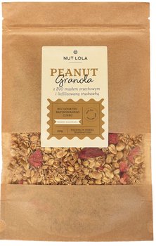 Peanut Granola z BIO masłem orzechowym i liofilizowaną truskawką 350g - Inna marka