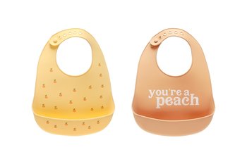 Pearhead Śliniak Silikonowy You’re a Peach 2szt. - Pearhead