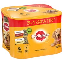 Pedigree Kurczak Wołowina 4X 400G 3+1