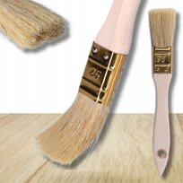 Pędzel Płaski 25mm Do Lakieru Farby Drewna Balustrad Schodów Drewniany