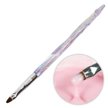 Pędzelek do żelu unicorn owalny AlleLac Nr 4 - AlleLac