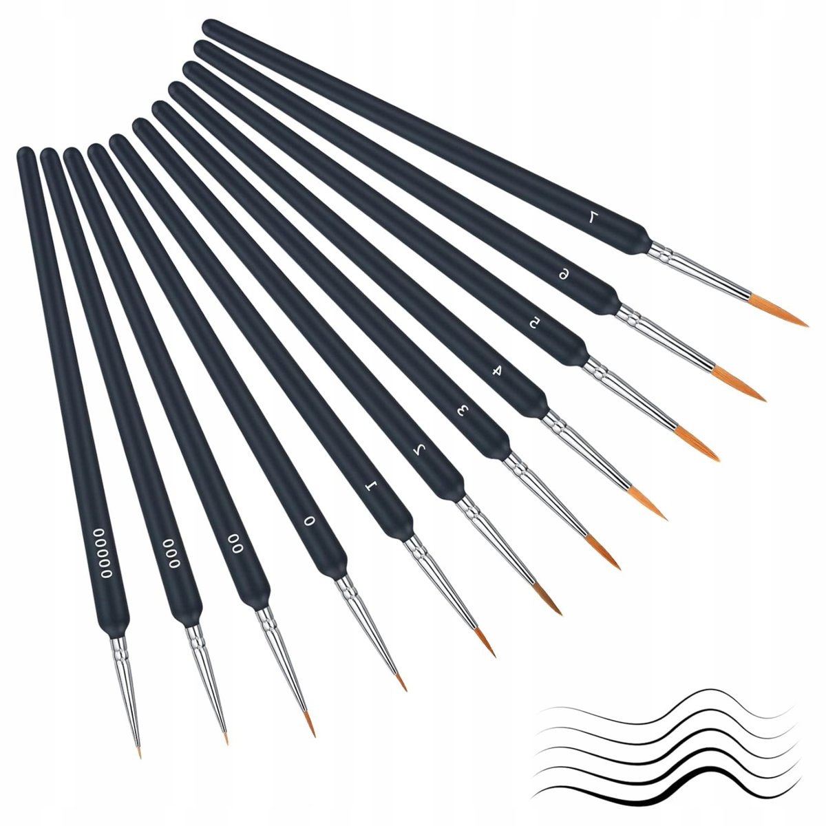 Elhandel Elhandel Pędzle Cukiernicze Do Malowania Dekorowania Tortu Ciast Pędzelki 11Szt