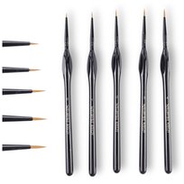 PĘDZLE DO MALOWANIA NYLONOWE ARTYSTYCZNE MALARSKIE PRECYZYJNE ZESTAW 5 SZT