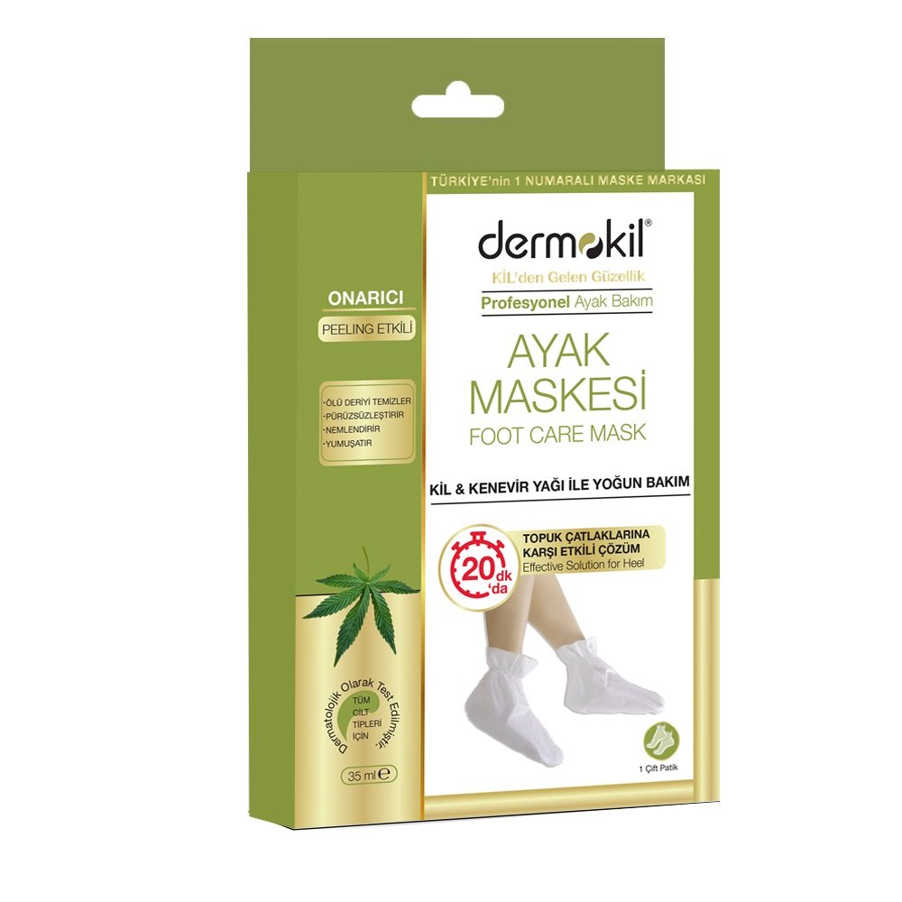 Peeling Foot Mask peelingująca maska do stóp Clay&Hemp Oil 35ml Sklep