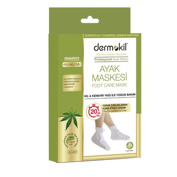 Peeling Foot Mask peelingująca maska do stóp Clay&Hemp Oil 35ml - dermokil