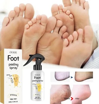 PEELING w spray-u do STÓP PIĘT złuszczania Martwego Naskórka OUHOE 200 ml - Inna marka