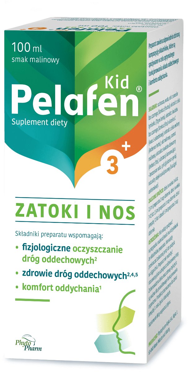Zdjęcia - Witaminy i składniki mineralne KID Pelafen  3+ Zatoki i Nos, suplement diety, 100 ml 