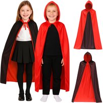 Peleryna Dwustronna Czarodziej Wampir Drakula Strój Halloween Bal Dzieci J V 13 A