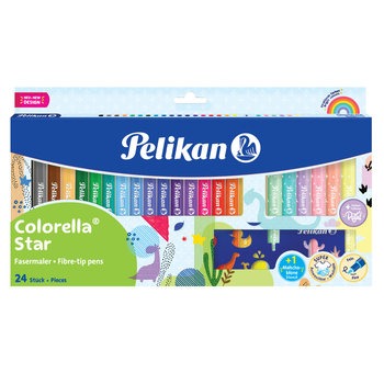 Pelikan, Flamastry Colorella z szablonem C 302, 24 szt. - Pelikan