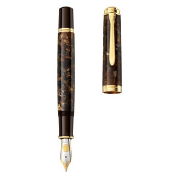 Pelikan Souverän - Pióro wieczne Renaissance Brown F M1000 - Pelikan