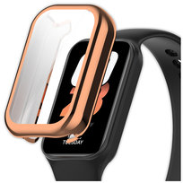 Pełne etui 2w1 ochronne 360° Vanfone do Xiaomi Mi Smart Band 8 Active/Redmi Smart Band 2, różowe złoto