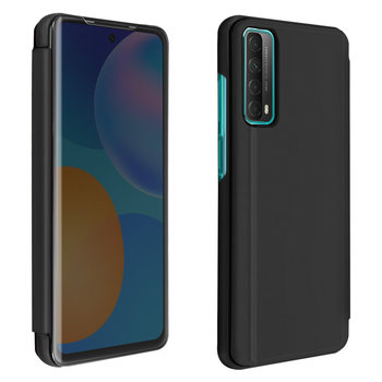 Pełne etui do Huawei P smart 2021 z przezroczystym lusterkiem Flap Design - czarne - Avizar