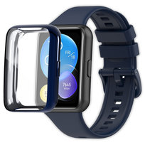 Pełne etui ochronne 360° Vanfone do Huawei Watch Fit 2, granatowy