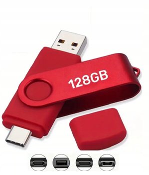 Pendrive 128GB Pamięć Flash USB 2.0 Uniwersalny USB-C 2w1 do Telefonów i PC - Inny producent