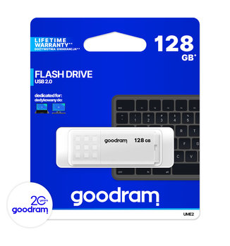 Pendrive 128GB USB 2.0 GOODRAM UME2 White UME2-1280W0R11 - GoodRam