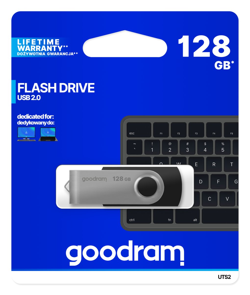 Pendrive 128GB USB 2.0 GOODRAM UTS2-1280K0R11 Black (19721712 )