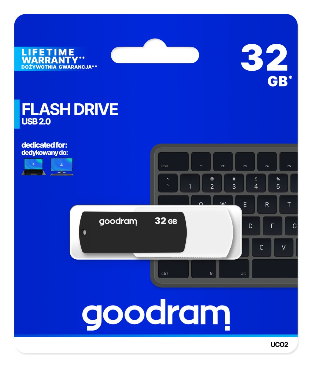 Pendrive 32GB USB 2.0 GOODRAM UCO2 Black&White UCO2-0320KWR11