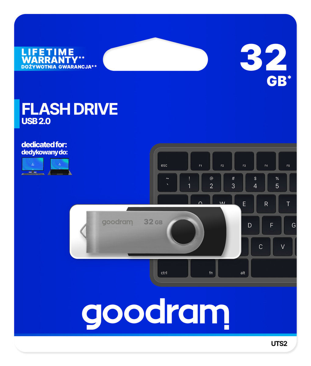 Pendrive 32GB USB 2.0 GOODRAM UTS2 Black UTS2-0320K0R11