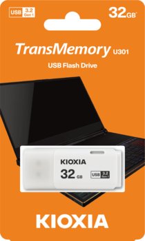 Pendrive 32GB USB 3.2 KIOXIA U301 White PD32G30U301WKR - KIOXIA