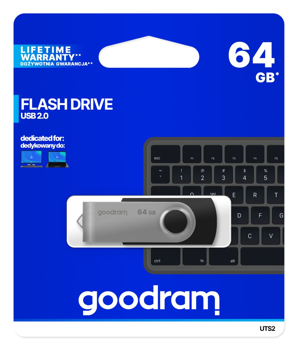 Pendrive 64GB USB 2.0 GOODRAM UTS2-0640K0R11 Black (19728209 )