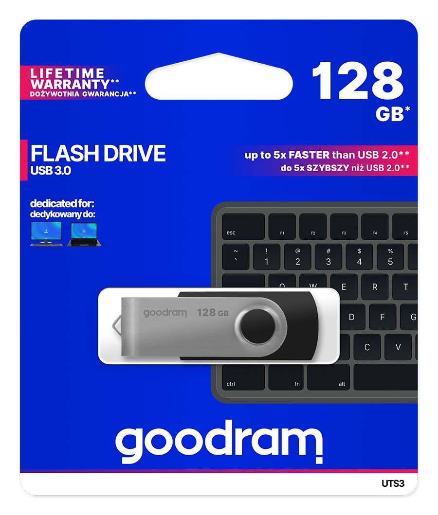 Pendrive GOODRAM Twister UTS3 UTS3-1280K0R11, 128 GB, USB 3.0
