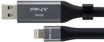Pendrive PNY Duo-Link Apple P-FDI64GLA02GC-RB, 64 GB, USB 3.0/Lightning - PNY