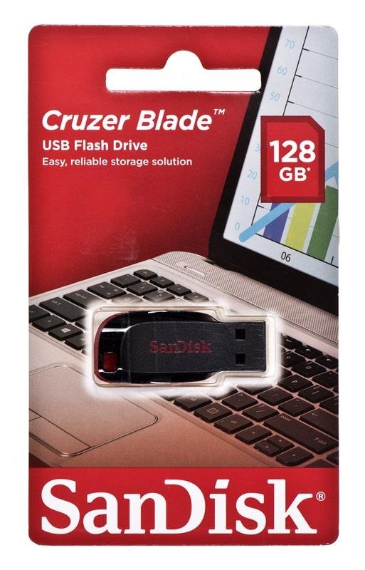 Pendrive SANDISK Cruzer Blade SDCZ50-128G-B35, 128 GB, USB 2.0