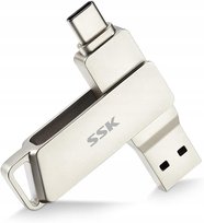 Pendrive SSK 128GB Metalowy 2 w 1 USB-C + USB 3.2 Android MacBook Windows