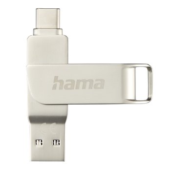 Pendrive USB-A USB-C 256 GB standard USB 3.0 sreberny - Hama Polska