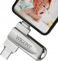 Pendrive WIGONt OTG USB Flash Drive 128Gb 128 GB Lightning, USB 3.0, USB