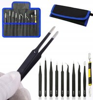 Pęnsety W Futerale Precyzyjna Pęnseta Warsztatowa Komplet Zestaw 10Szt.