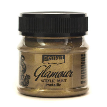 Pentart, farba akrylowa metaliczna Glamour, złota antyczna, 50 ml - Pentart