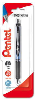 Pentel, Cienkopis kulkowy EnerGel 0,5mm, czarny - Pentel