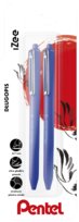 Pentel, Długopis 0,7 mm, iZee z tuszem o niskiej lepkości, niebieski, 2 sztuki 