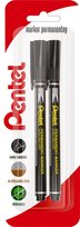 Pentel, marker NF450, foliopis 0,6mm z cienką okrągłą końcówką, czarny, 2 szt Pentel