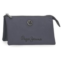 Pepe Jeans Portfel Damski Szary 17,5X9,5X2 Cm Trzykomorowy Pepe Jeans