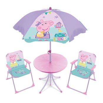 Peppa Pig Świnka Ogrodowy Stolik Krzesła Parasol - Arditex